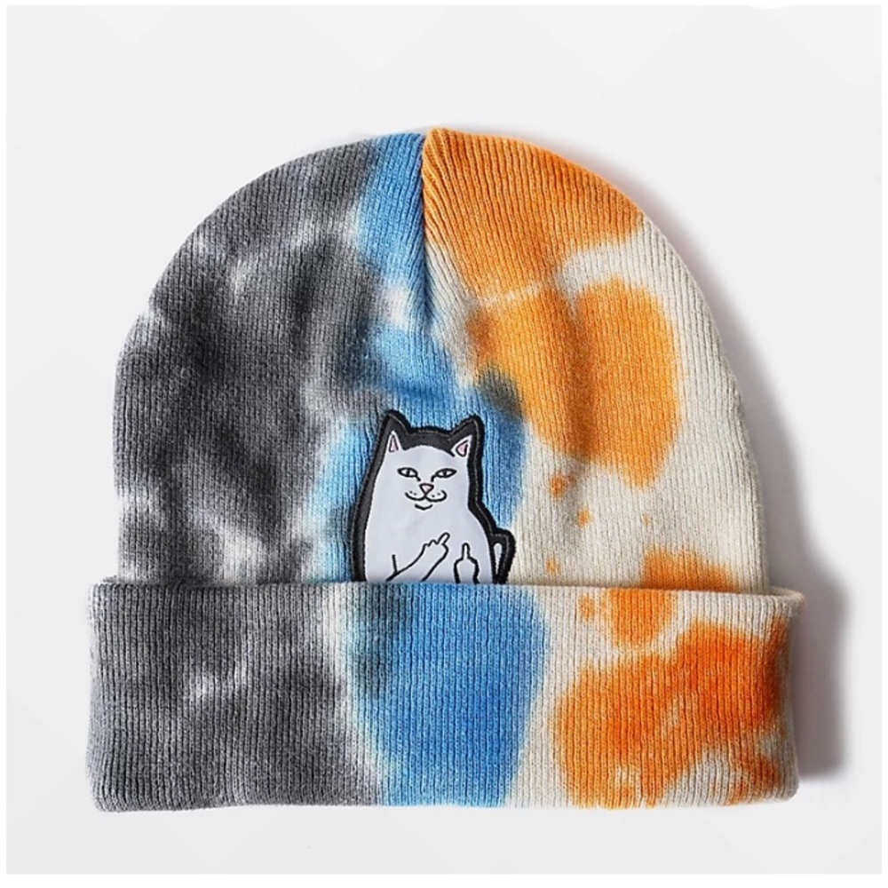 Rip and Dip Tie Dye Beanie (Blue/Orange) brand new in plastic bag